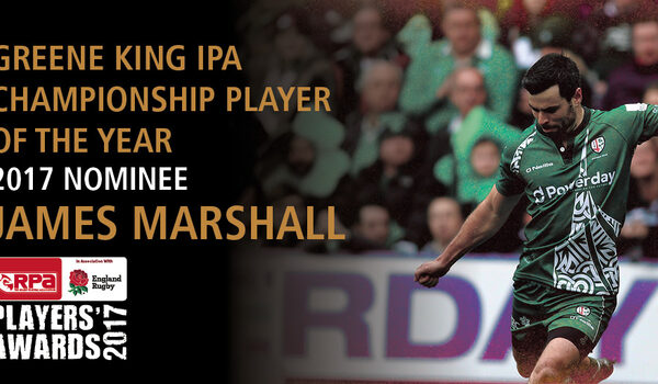 AWARD: Marshall shortlisted for 2016/17 Championship Player of the Year Award